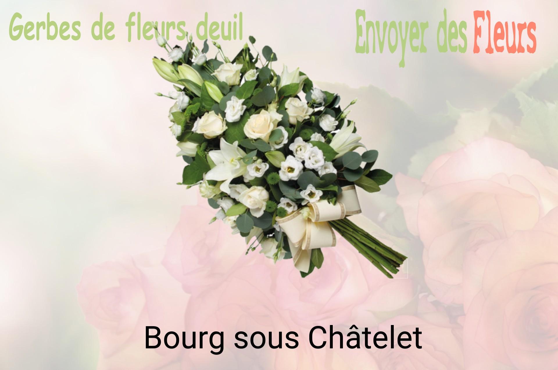 Gerbe de fleurs de deuil livrée à Bourg-sous-Châtelet